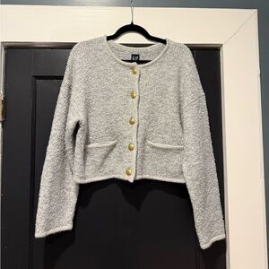 Women’s GAP Grey Boucle Wool Blend Sweater